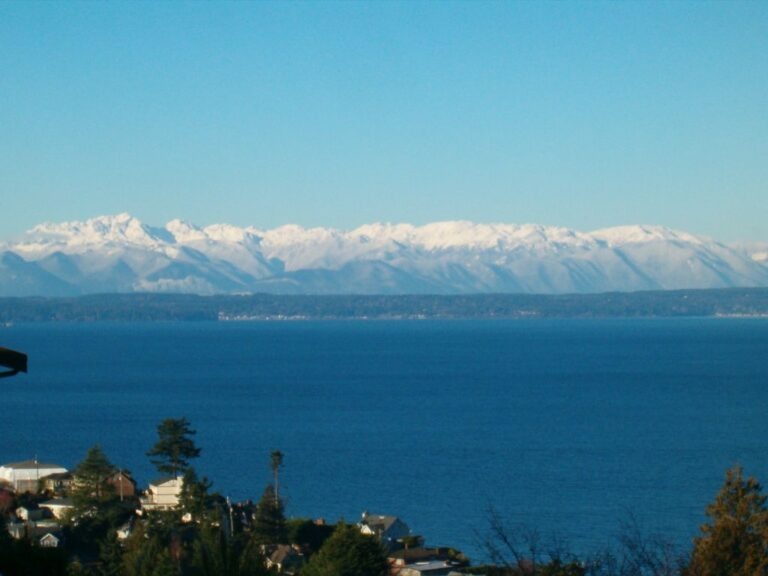 View of Olympic Mountains from Blue Ridge Adult Family Home